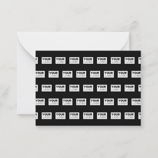 Uw Logo of ontwerp | Bewerkbare kleurenachtergrond Notitiekaartje (Voorkant)