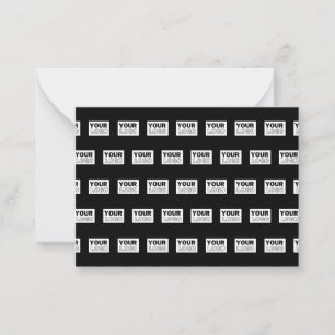 Uw Logo of ontwerp   Bewerkbare kleurenachtergrond Notitiekaartje