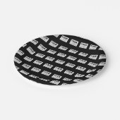 Uw Logo of ontwerp | Bewerkbare kleurenachtergrond Papieren Bordje (Gekanteld)