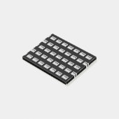 Uw Logo of ontwerp | Bewerkbare kleurenachtergrond Post-it® Notes (Schuin)