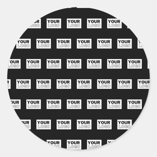 Uw Logo of ontwerp | Bewerkbare kleurenachtergrond Ronde Sticker (Voorkant)