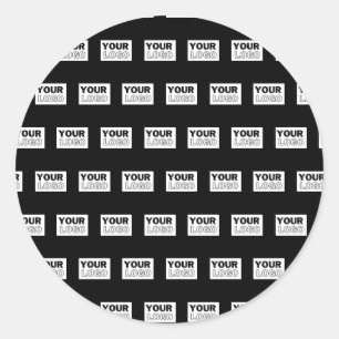 Uw Logo of ontwerp   Bewerkbare kleurenachtergrond Ronde Sticker