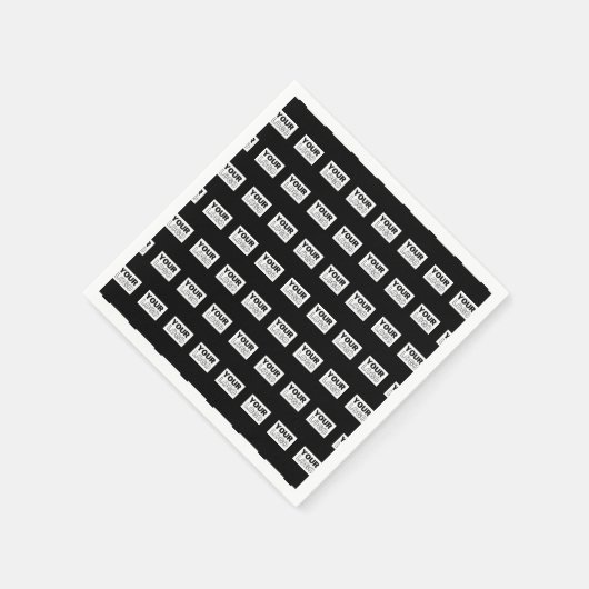 Uw Logo of ontwerp | Bewerkbare kleurenachtergrond Servet (Hoek)