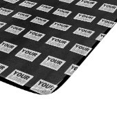 Uw Logo of ontwerp | Bewerkbare kleurenachtergrond Snijplank (Hoek)