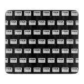 Uw Logo of ontwerp | Bewerkbare kleurenachtergrond Snijplank (Voorkant)