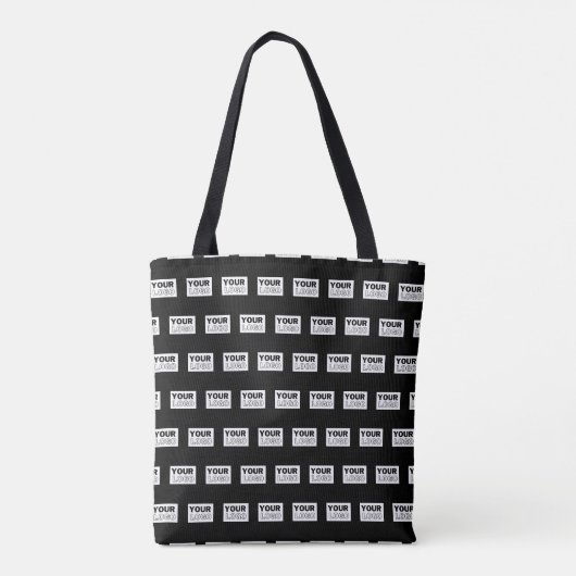 Uw Logo of ontwerp | Bewerkbare kleurenachtergrond Tote Bag (Achterkant)