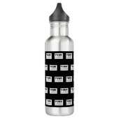 Uw Logo of ontwerp | Bewerkbare kleurenachtergrond Waterfles (Links)