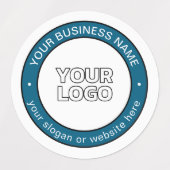 Uw logo of ontwerp & circulaire tekst | Waterdicht Labels (Design 2)
