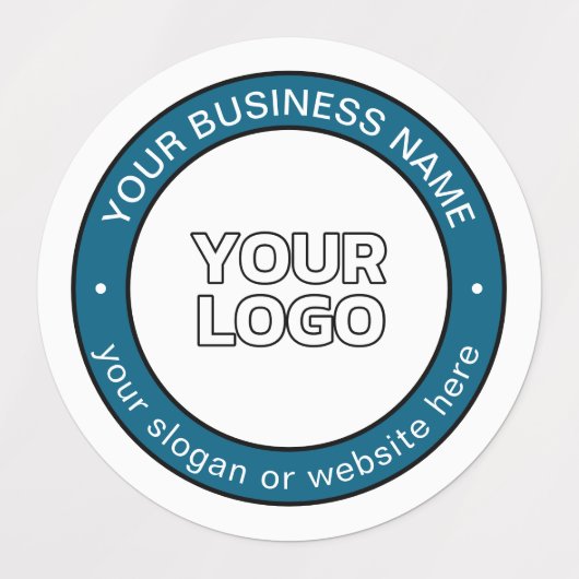 Uw logo of ontwerp & circulaire tekst | Waterdicht Labels (Design 1)