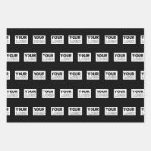 Uw logo of ontwerp | Effen kleur achtergrond Inpakpapier Vel (Voorkant)