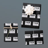 Uw logo of ontwerp | Effen kleur achtergrond  Inpakpapier Vel