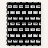 Uw logo of ontwerp | Effen kleur achtergrond  Notitieboek (Voorkant)