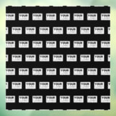 Uw logo of ontwerp | Effen kleur achtergrond  Raamsticker (Vel 3)