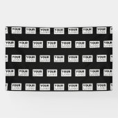 Uw logo of ontwerp | Effen kleur achtergrond  Spandoek (Horizontaal)