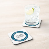 Uw Logo of ontwerp en  circulaire tekst Bier Onderzetter (Rechterzijde)