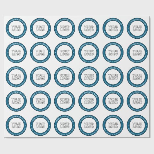 Uw Logo of ontwerp en  circulaire tekst Cadeaupapier (Vlak)