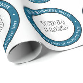 Uw Logo of ontwerp en  circulaire tekst Cadeaupapier (Rol Hoek)