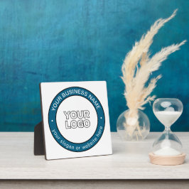 Uw Logo of ontwerp en circulaire tekst Fotoplaat