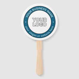 Uw Logo of ontwerp en circulaire tekst Handwaaier