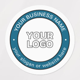 Uw Logo of ontwerp en circulaire tekst Labels