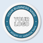 Uw Logo of ontwerp en  circulaire tekst Magneet