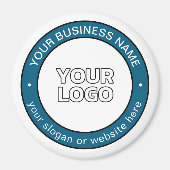 Uw Logo of ontwerp en  circulaire tekst Magneet (Voorkant)