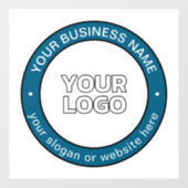 Uw Logo of ontwerp en circulaire tekst Raamsticker (Vel)