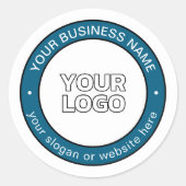 Uw Logo of ontwerp en circulaire tekst Ronde Sticker (Voorkant)
