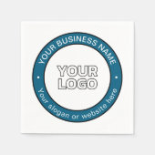 Uw Logo of ontwerp en circulaire tekst Servet (Voorkant)