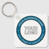 Uw Logo of ontwerp en circulaire tekst Sleutelhanger (Voorkant)