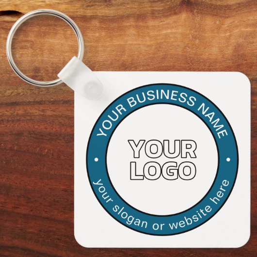 Uw Logo of ontwerp en circulaire tekst Sleutelhanger (Voorkant)
