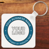 Uw Logo of ontwerp en circulaire tekst Sleutelhanger (Achterkant)