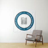 Uw Logo of ontwerp en  circulaire tekst Wandkleed (In Situ (horizontaal))