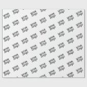 Uw logo of ontwerp in tegelpatroon cadeaupapier (Vlak)