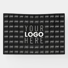 Uw logo of tegelpatroon met groot logo in het midd spandoek