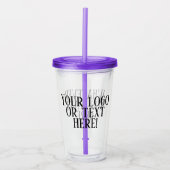 Uw Logo of tekst koude Drink Acryl Drinkbeker (Voorkant)