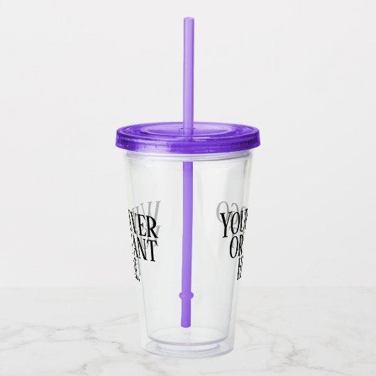 Uw Logo of tekst koude Drink Acryl Drinkbeker (Rechts)