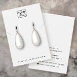 Uw logo om het even welk ketting dat van de kleur  visitekaartje<br><div class="desc">De witte of douanekleur het oormerken en het productvertoningskaart van het ketting met de sjabloon van de douanelogo en sociale media pictogrammen.</div>