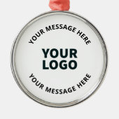 Uw Logo, ontwerp, foto, kunstwerk of ander Afbeeld Metalen Ornament (Voorkant)