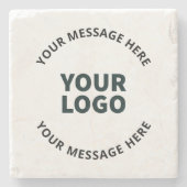 Uw Logo, ontwerp, foto, kunstwerk of ander Afbeeld Stenen Onderzetter (Voorkant)