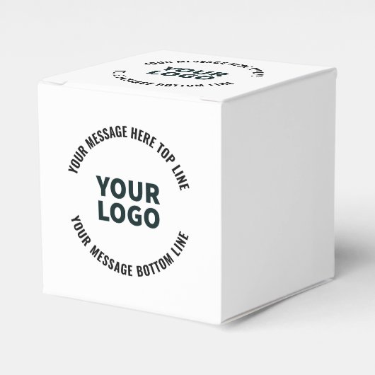 Uw logo-ontwerp of afbeelding | Vet bewerkbare tek Bedankdoosjes (Voorkant Zijde)