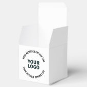 Uw logo-ontwerp of afbeelding | Vet bewerkbare tek Bedankdoosjes (Geopend)