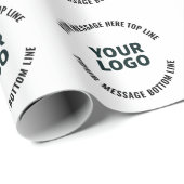 Uw logo-ontwerp of afbeelding | Vet bewerkbare tek Cadeaupapier (Rol Hoek)