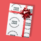 Uw logo-ontwerp of afbeelding | Vet bewerkbare tek Cadeaupapier