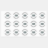 Uw logo-ontwerp of afbeelding | Vet bewerkbare tek Labels (Vel)