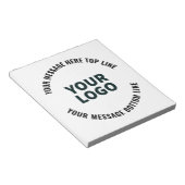 Uw logo-ontwerp of afbeelding | Vet bewerkbare tek Notitieblok (Schuin)