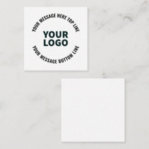 Uw logo-ontwerp of afbeelding   Vet bewerkbare tek Notitiekaartje