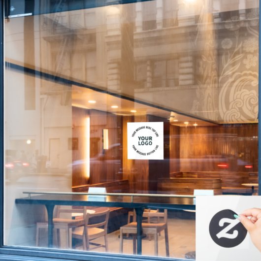 Uw logo-ontwerp of afbeelding | Vet bewerkbare tek Raamsticker (Cafe Raam)