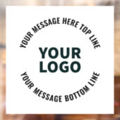 Uw logo-ontwerp of afbeelding | Vet bewerkbare tek Raamsticker (Vel 2)