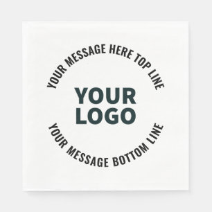 Uw logo-ontwerp of afbeelding Vet bewerkbare tek Servet